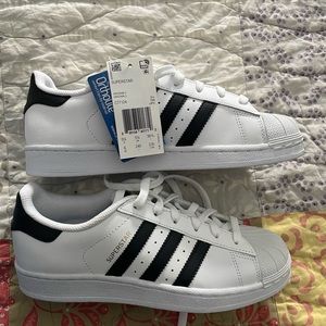 Adidas Superstar Bonega leather sneakers. Brand new in box with tags.